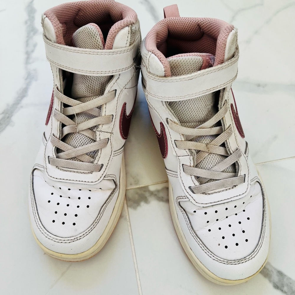 Nike Court Borough Mid 2 GS 'White Pink Glaze' Shoes Size 1